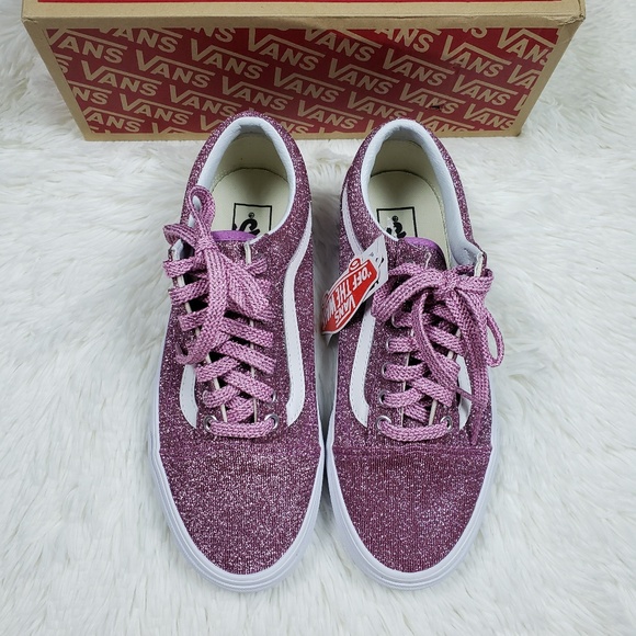 Van's Old Skool Pink Lurex Glitter Shoes Unisex - Picture 3 of 8